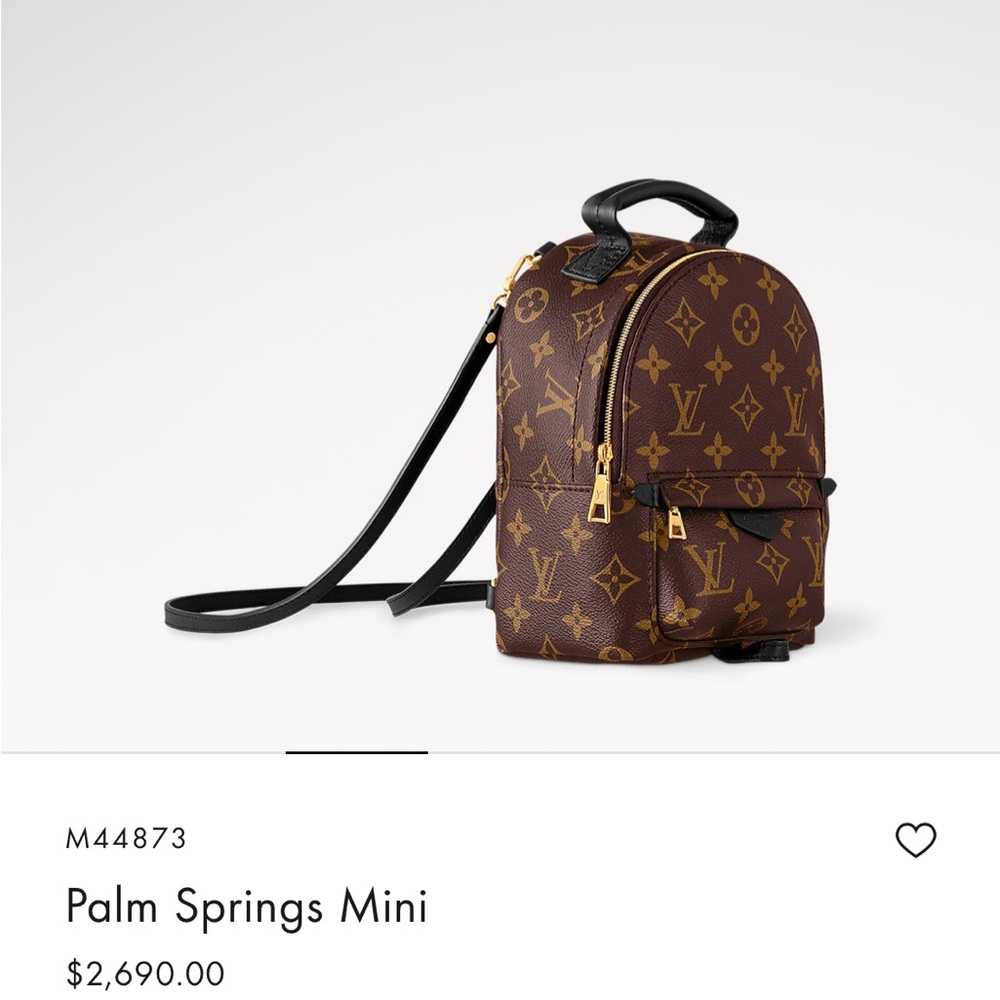 Louis Vuitton Palm Springs Mini Backpack - Brown Monogram - Picture 2 of 5